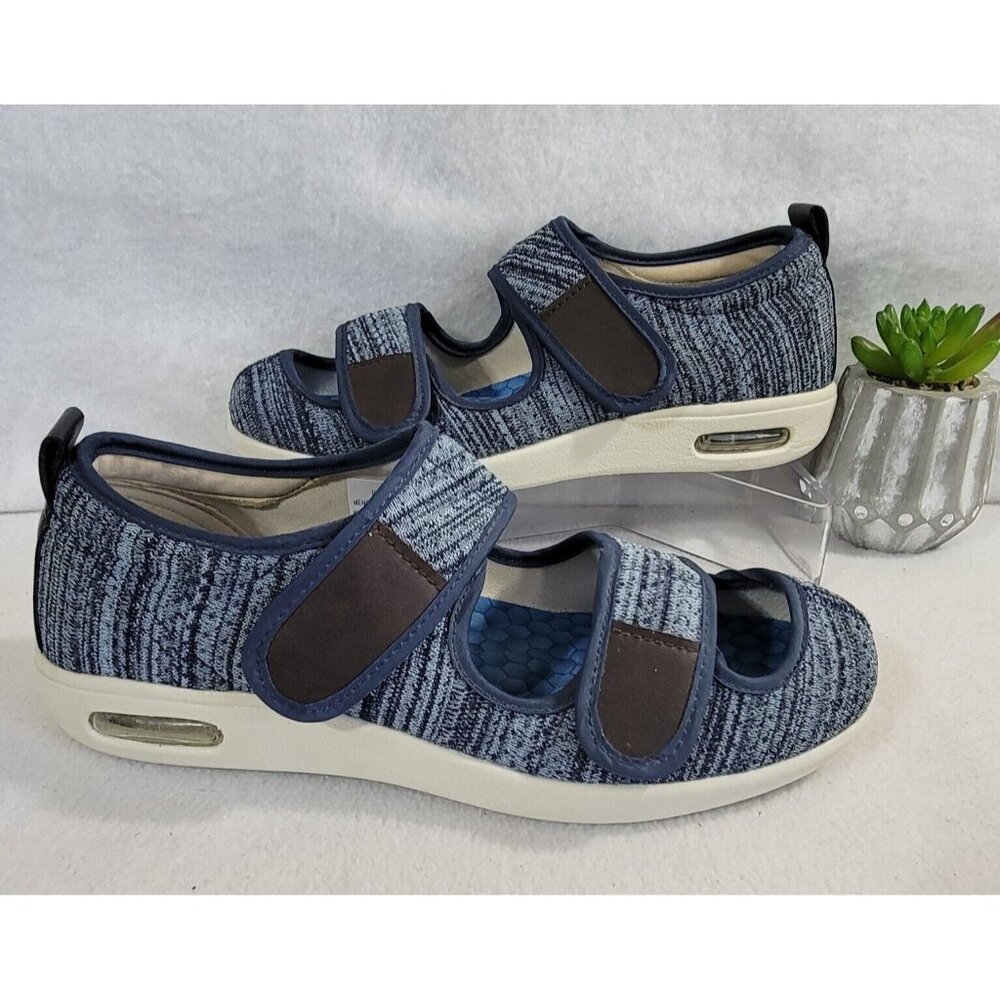 Youyun Unisex Adult Blue Diabetic‎ Comfort Shoes Memory Foam Size 7.5/8.5